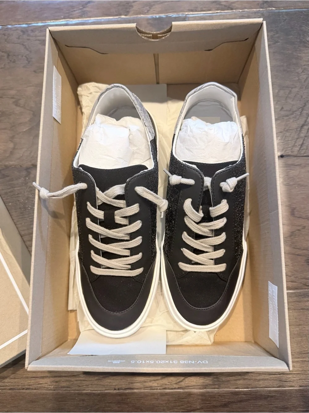Dolce Vita Black Glitter Low-Top Sneaker